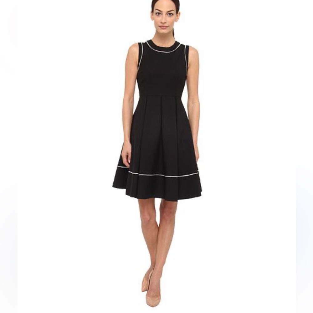 Kate Spade Hope Fit Flare Black Sleeveless Size 6 Dress